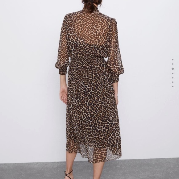 NWT Spring Summer Zara animal print dress size S - Picture 3 of 16